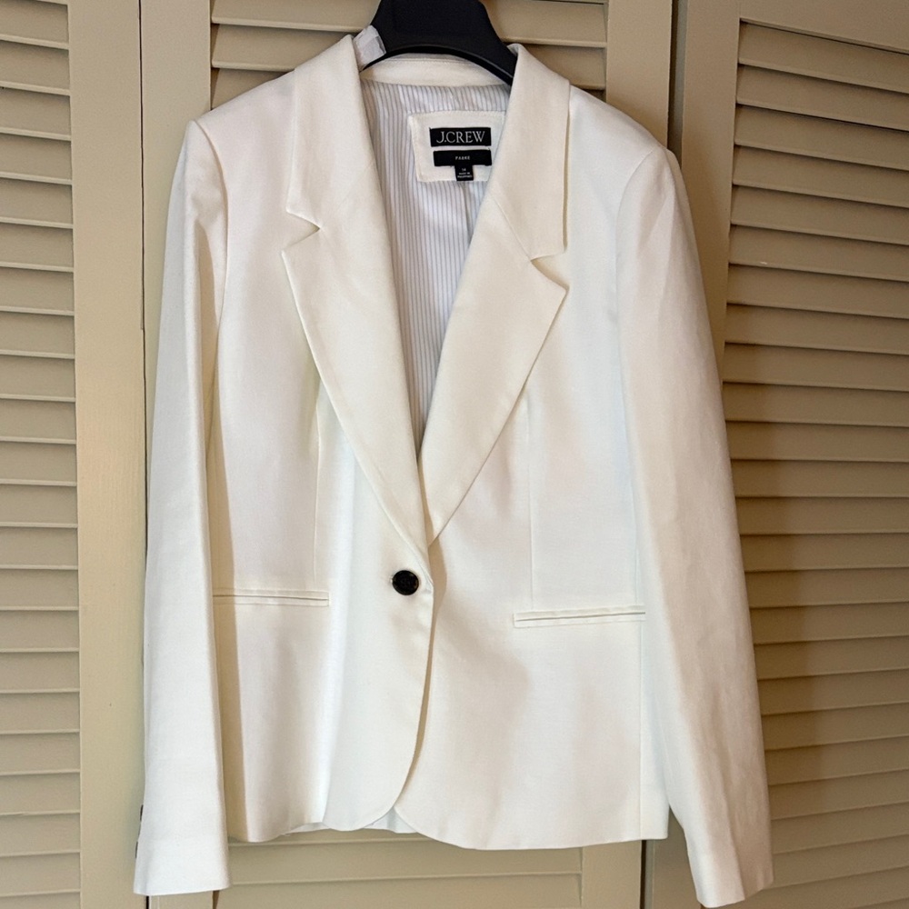 J. Crew Women's Cream Blazer size 14